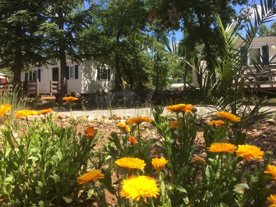 Le Jas du Moine - Mobil home - Mobilhome 4 personnes - Premium 29m² - 2 chambres + terrasse semi-couverte + TV + LV + clim + draps inclus