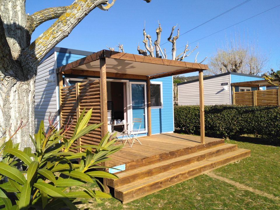 Les Amarines - Mobil home - Mobilhome 3 personnes - PARADIS une chambre avec sanitaires