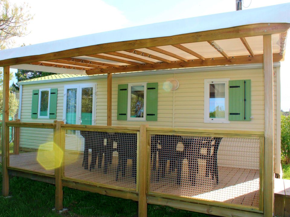 Domaine de la Palme - Mobil home - Mobilhome 6 personnes - 3 chambres 32 m2 + clim + TV