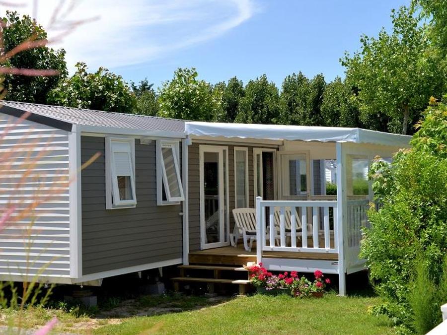 Les Places Dorées - Mobil home - Mobilhome 6 personnes - SAM - SUNELIA PRESTIGE 3ch/ 6p - 36m² - Terrasse couverte