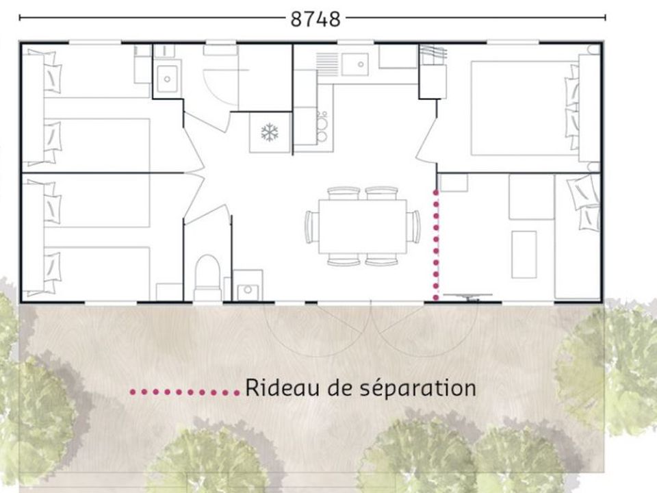 Ferme Erromardie - Mobil home - Mobilhome 4 personnes - MH FAMILIA 6/7pers