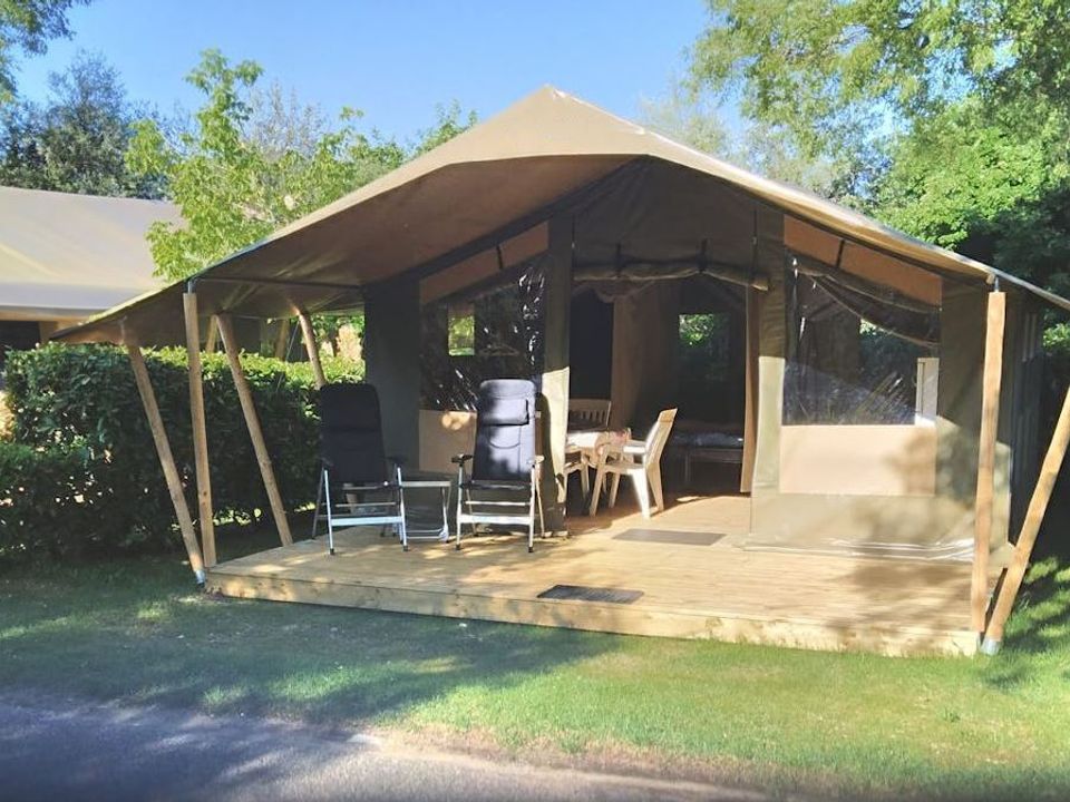 Polari - Tente meublée - Tente en toile et en bois 5 personnes - Polari - Tente safari Harmony