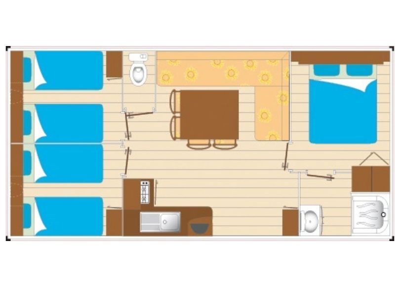 Les Pirons - Mobil home - Mobil-home Loisir 8 personnes 3 chambres 30m²