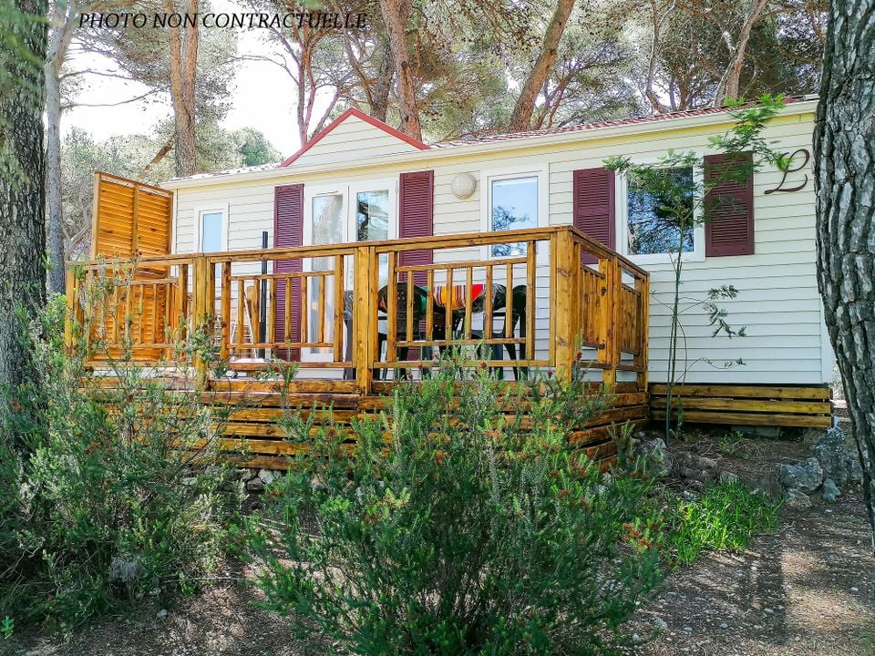 résidentiel la Pinède - Mobil home - Mobilhome 4 personnes - Océane CONFORT -2 chambres 27m²- *Clim, terrasse, TV*