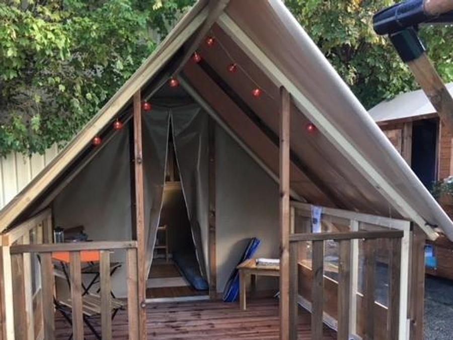 Au Valbonheur - Tente meublée - Tente en toile et en bois 1 personne - Cyclo-Tente