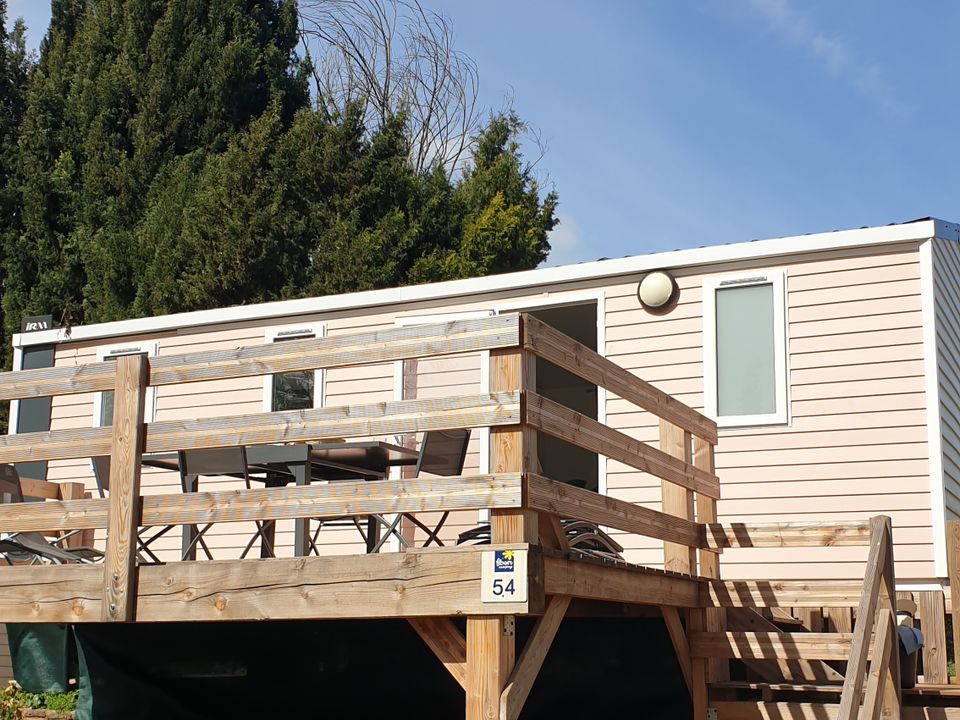 Le Moulin des Iscles - Mobil home - Mobilhome 6 personnes - Confort 27m² 3 chambres + terrasse sur pilotis