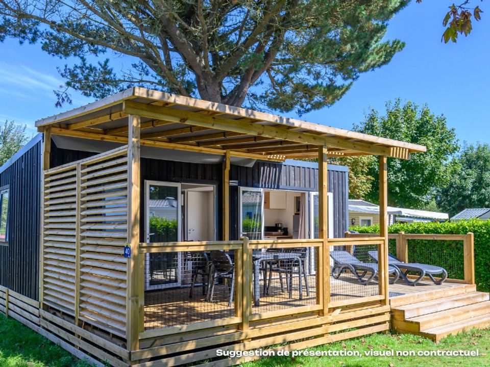 Mas de Champel - Mobil home - Mobilhome 7 personnes - Homeflower Premium 30,5m² - 3 chambres + terrasse + TV + Draps + Serviettes + Clim