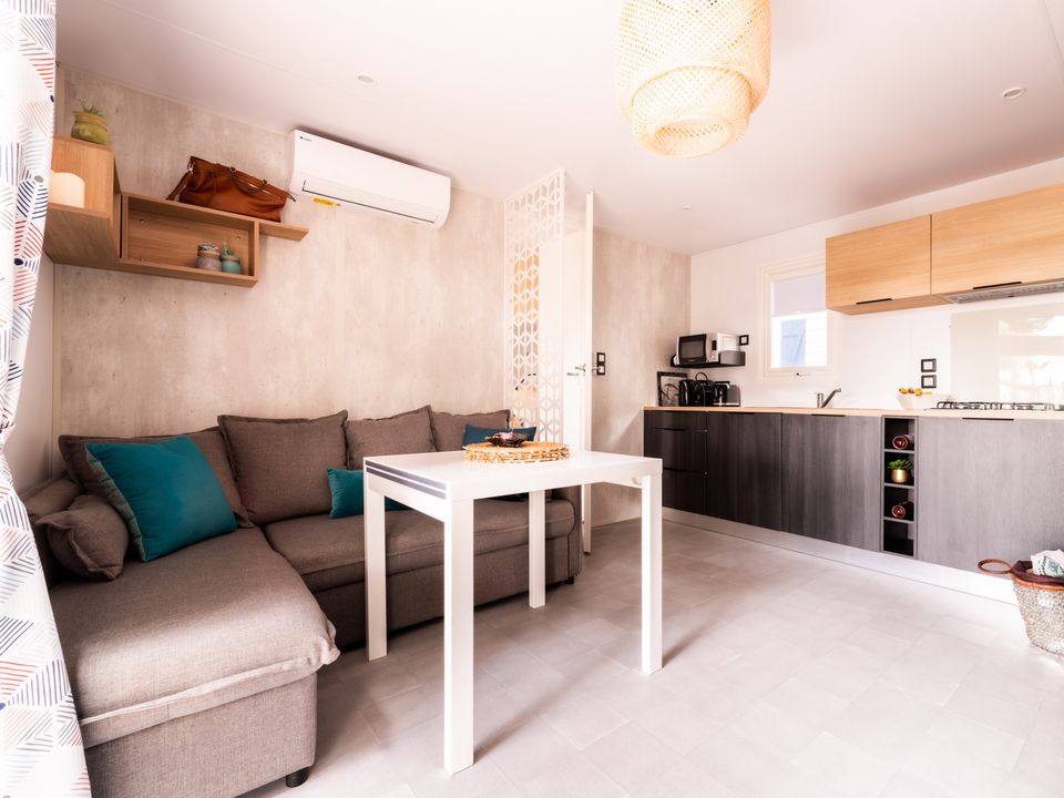 Les Sables d'Or - Mobil home - Mobilhome 5 personnes - Mobil Home Premium 2ch 4/5pl Terrasse semi-couverte 2SDB Clim TV LV