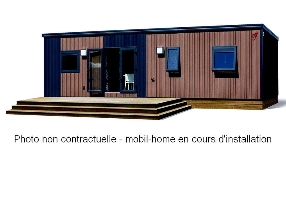 La Rochelambert - Mobil home - Mobilhome 6 personnes - Premium 37m² 3 chambres + Terrasse + TV + LV + BBQ + 2SDB + Quartier Piéton