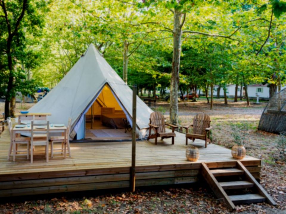 U Casone - Tente meublée - Tente 4 personnes - Tente Safari idéale pour couple et jeunes enfants