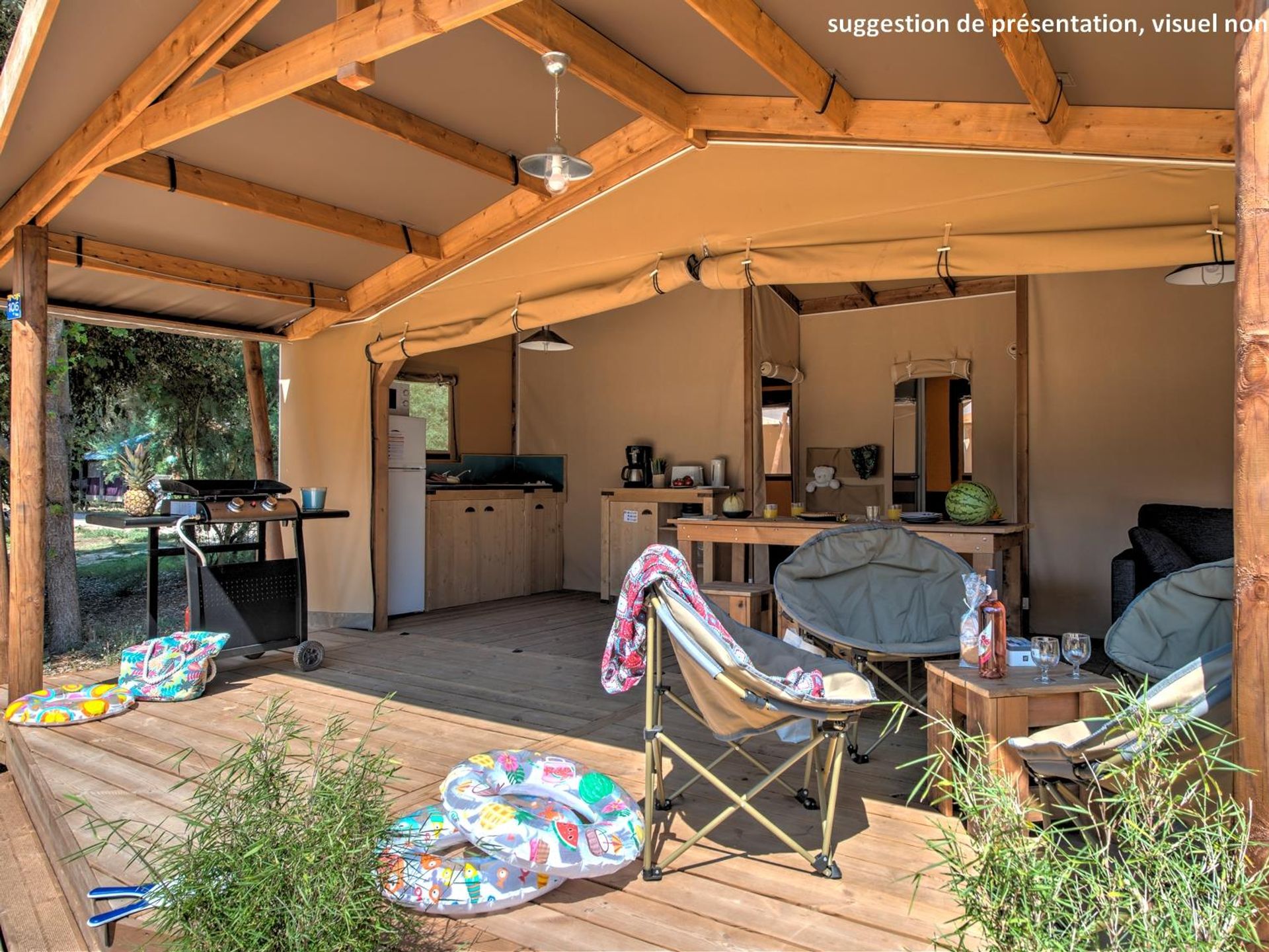 Le Conleau - Tente meublée - Cotton Toilée CONFORT+