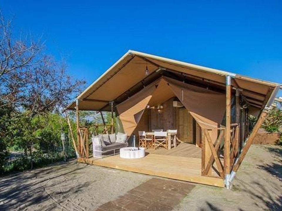Site de Gorge Vent - Mobil home - Tente en toile et en bois 4 personnes - LODGE WOODY