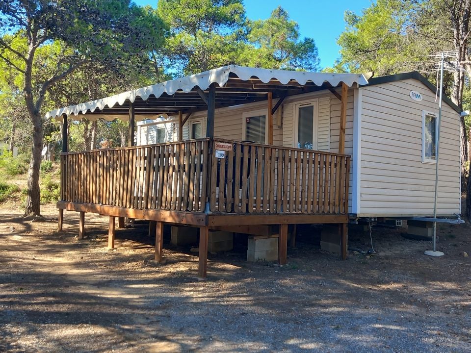 Le Pinada - Mobil home - Mobilhome 6 personnes - MOBILE HOME RECENT - 3 chambres avec climatisation et TV - 30m²