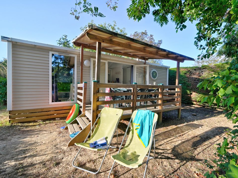 La Châtaigneraie - Mobil home - Mobilhome 6 personnes - Mobil home Confort 29 m² (2 chambres) + terrasse couverte + TV 4/6 pers