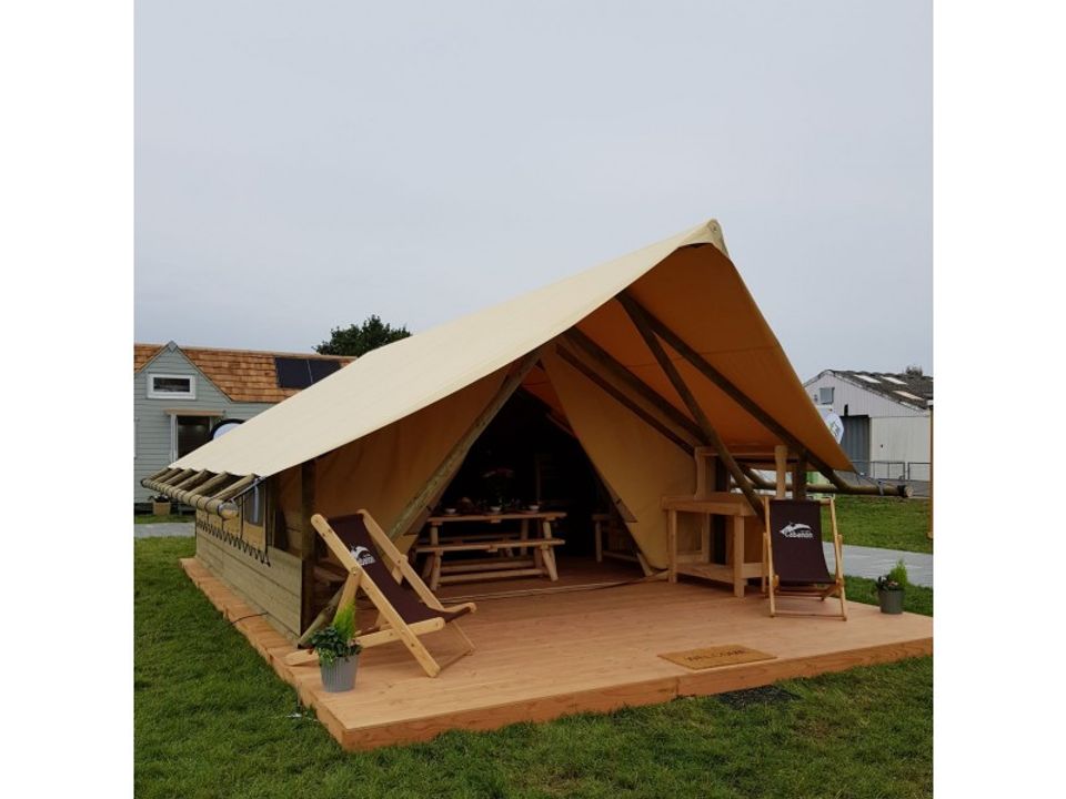Le Bas Larin - Mobil home - Tente en toile et en bois 5 personnes - Crusoé avec Sanitaires. Arrivée 16h Départ 10h. Max
