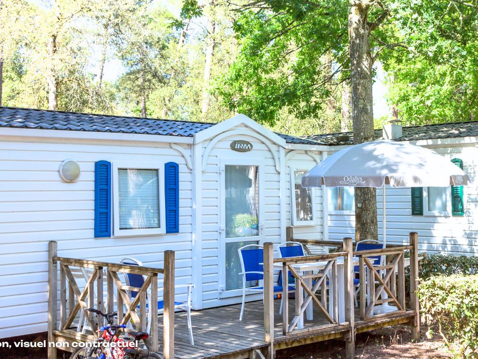 Les Dunes - Mobil home - Mobilhome 4 personnes - Standard 22m²- 2 chambres - Petite terrasse - TV