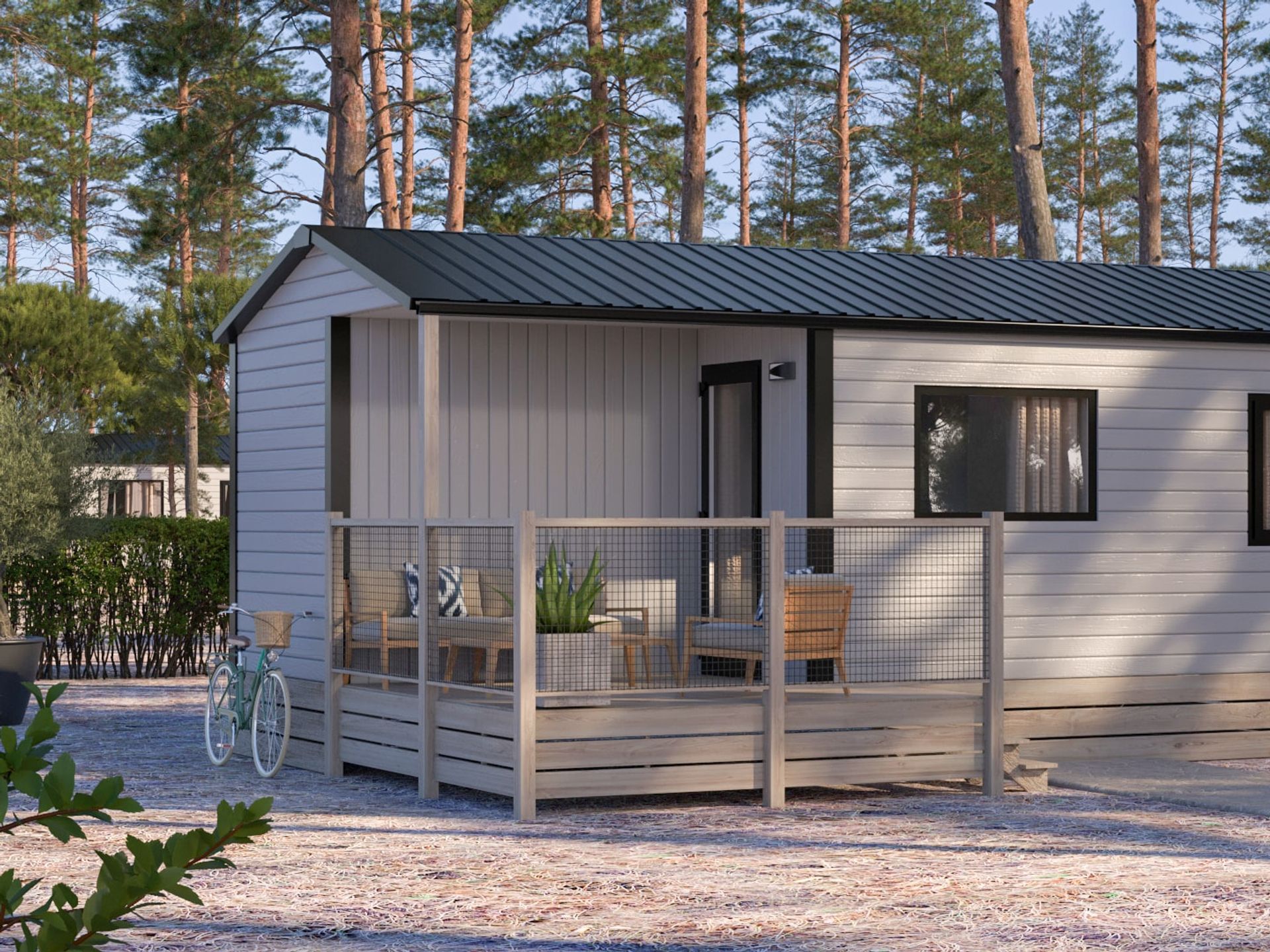 La Grange Neuve - Mobil home - COTTAGE PRIVILEGE Vue Réserve