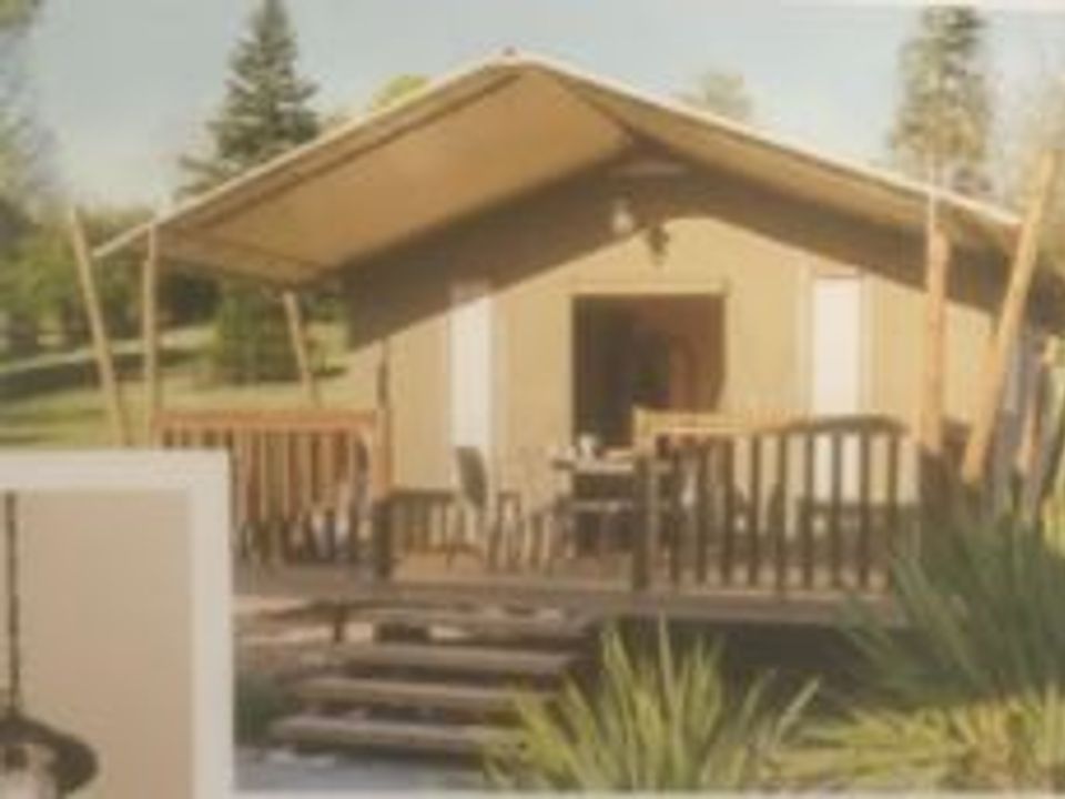 Les Madieres - Mobil home - Tente en toile et en bois 4 personnes - LODGE, sans sanitaires