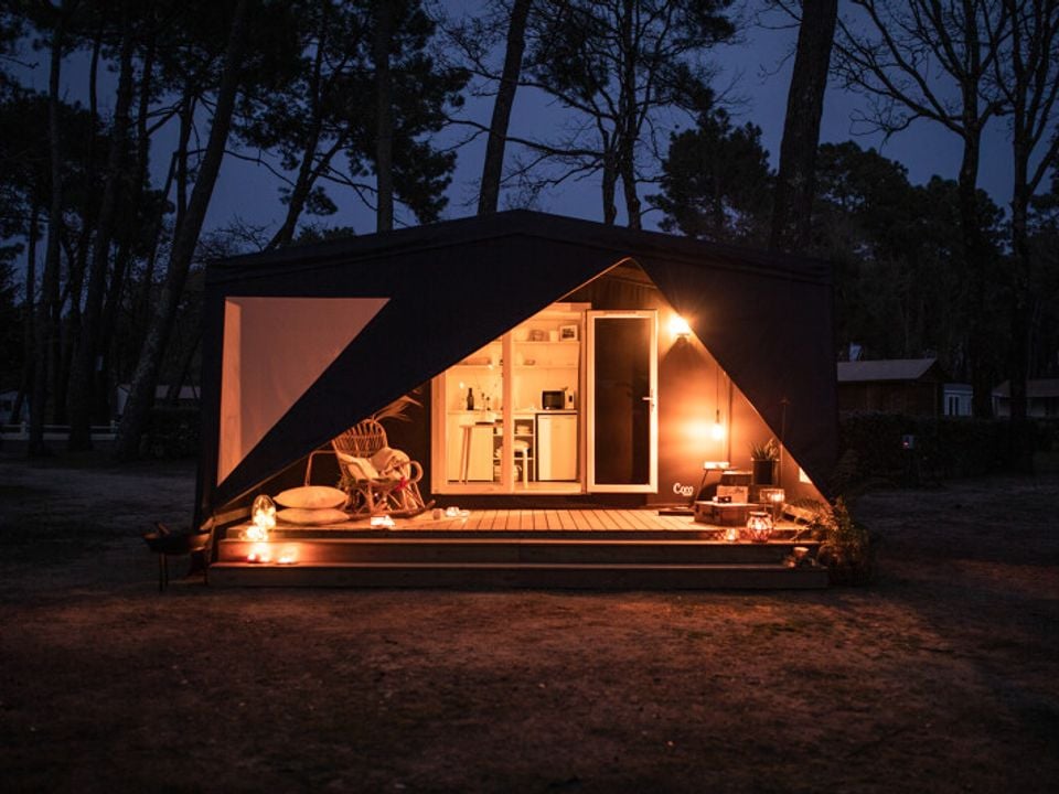 La Marjorie - Mobil home - Tente en toile et en bois 4 personnes - Coco sweet salle d'ô