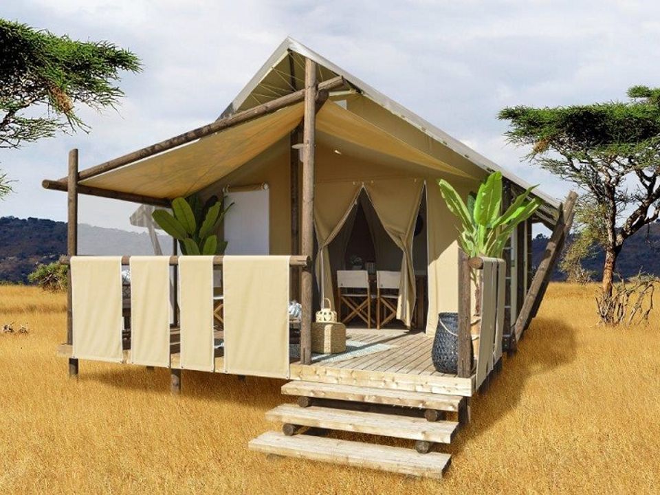 Brin d'Amour - Tente meublée - Tente 4 personnes - TENTE LODGE JUNGLE (2023) 25 M² SANS SANITAIRE 4 PERS