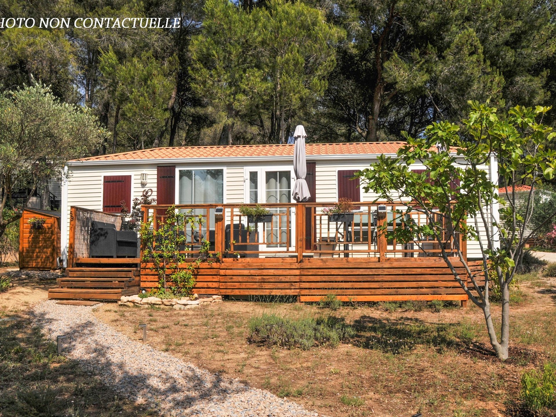 résidentiel la Pinède - Mobil home - Baltimore PREMIUM -2 chambres 40m²- *Clim, terrasse, TV*