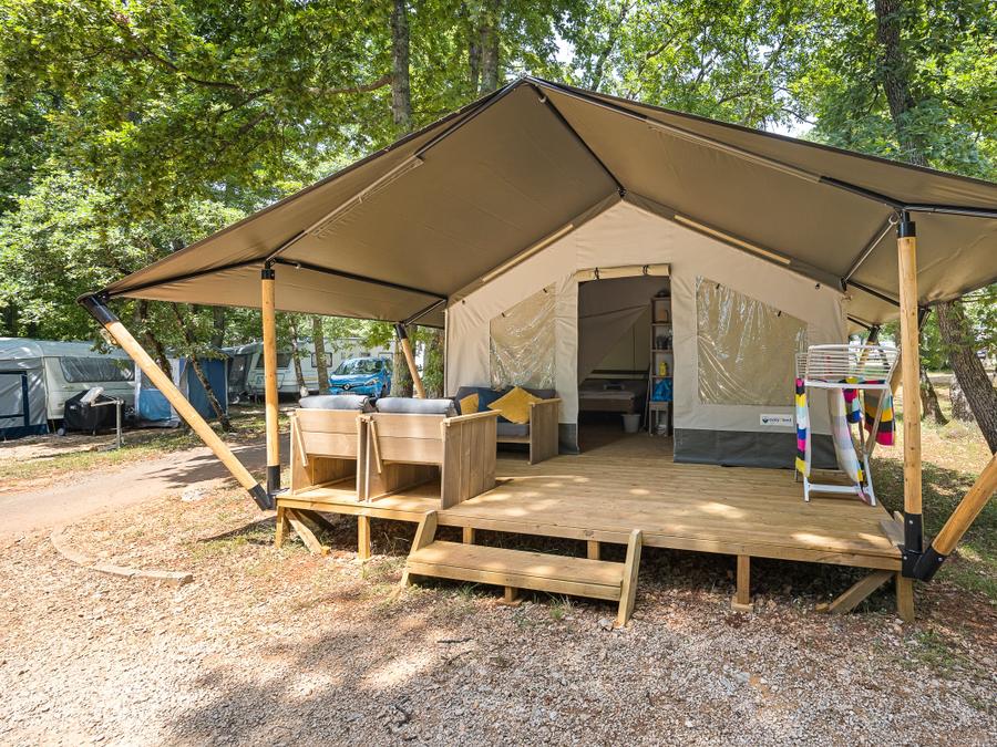 Bijela Uvala - Tente meublée - Tente en toile et en bois 4 personnes - Bijela Uvala - Tente Safari Confort
