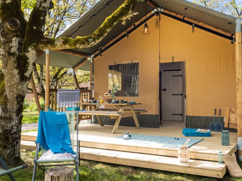 Le Village du Port - Mobil home - Tente en toile et en bois 4 personnes - Lodge Woody - 2 chambres - 4 personnes