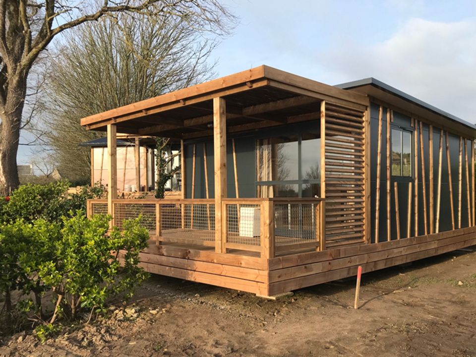 Saint Amand - Châlet - Chalet 5 personnes - NEW : Chalet Premium 37m² dont 12m² de terrasse couverte, 2 chambres, Clim, Tv, lave-vaisselle