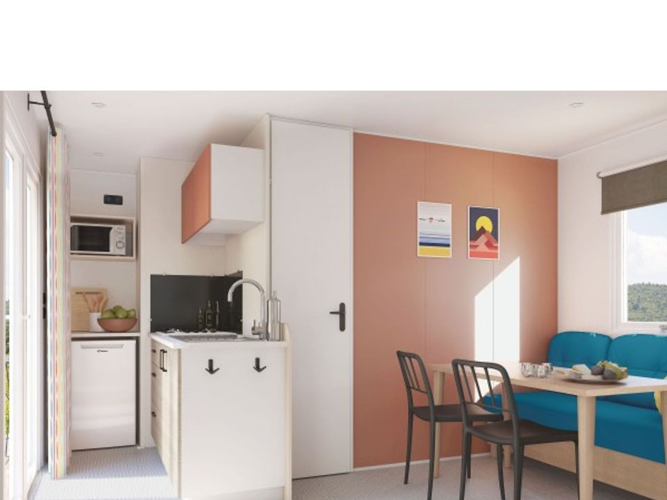 Le Robinson - Mobil home - Mobilhome 4 personnes - 4 plus - 22m² - 2 chambres, terrasse semi-couverte
