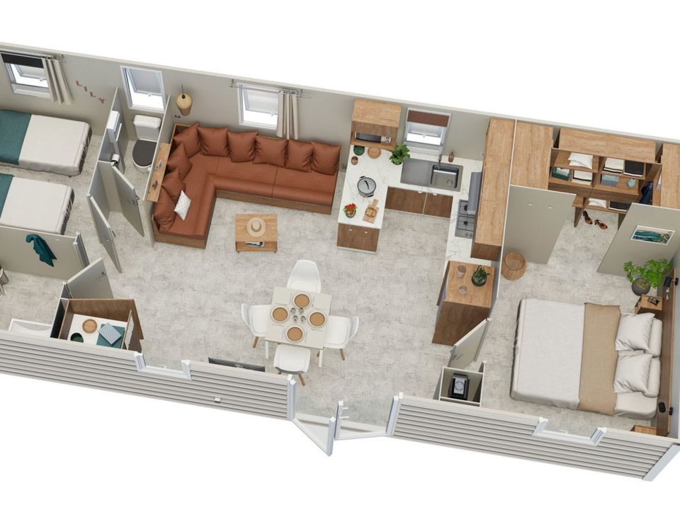 Country Park - Touquin - Mobil home - Mobilhome 4 personnes - Castel Palace**** Sans terrasse