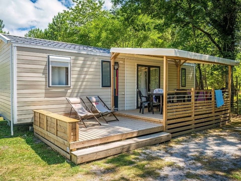 L'Orée du Bois - Mobil home - Mobilhome 6 personnes - Mobil Home 3 ch 6 pl Terrasse semi-couverte sans Clim TV