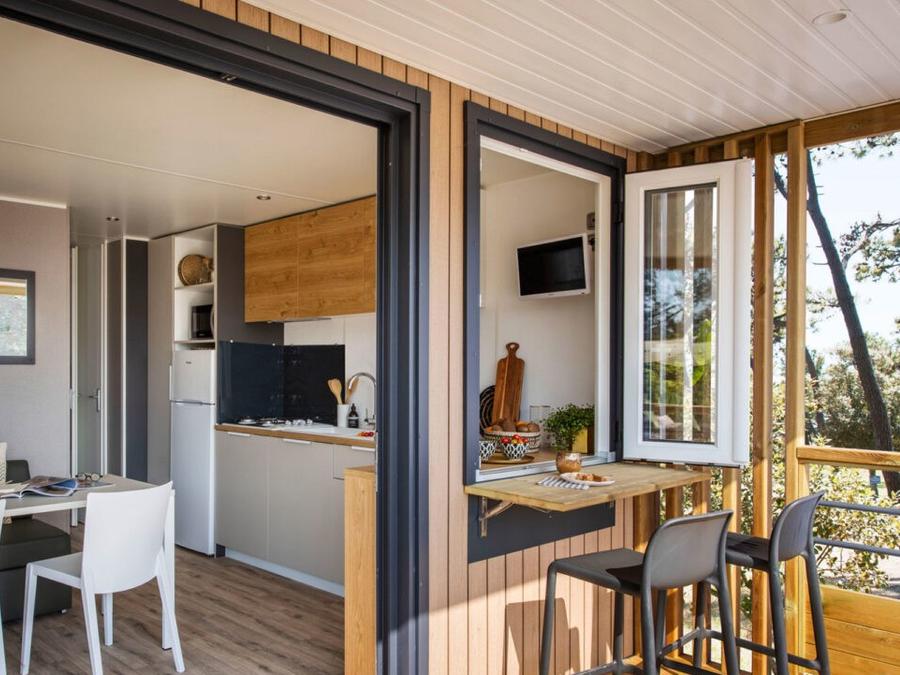 Domaine le Quercy - Mobil home - Mobilhome 3 personnes - Living 28m² - 2 chambres - clim