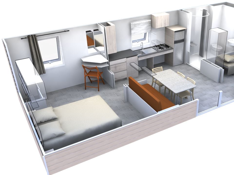 le Soleil des Bastides - Mobil home - Mobilhome 4 personnes - MH2 GRAND ESPACE PMR 35 m²