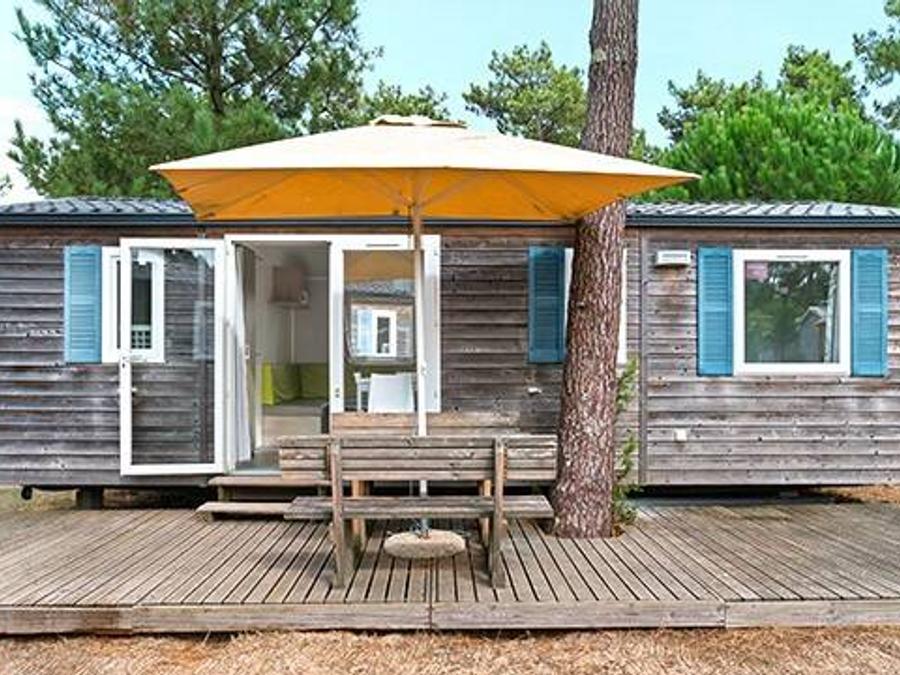 Atlantic Club Montalivet - Mobil home - Mobilhome 4 personnes - Confort | 2 Ch. | 4 Pers. | Terrasse surélevée | 1 SDB | TV