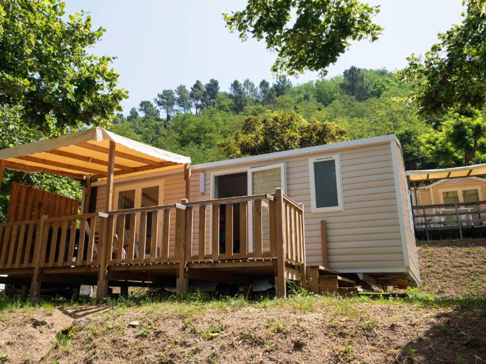 Mas de Champel - Mobil home - Mobilhome 5 personnes - Confort - 2ch - Terrasse semi-couverte - TV - Clim