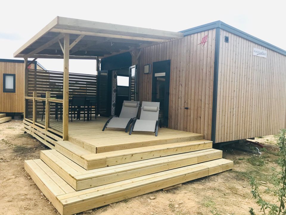 de l'Olivigne - Mobil home - Mobilhome 2 personnes - Premium 22 m² 1 chambre + terrasse 17m² + TV + LV + Climatisation + Plancha