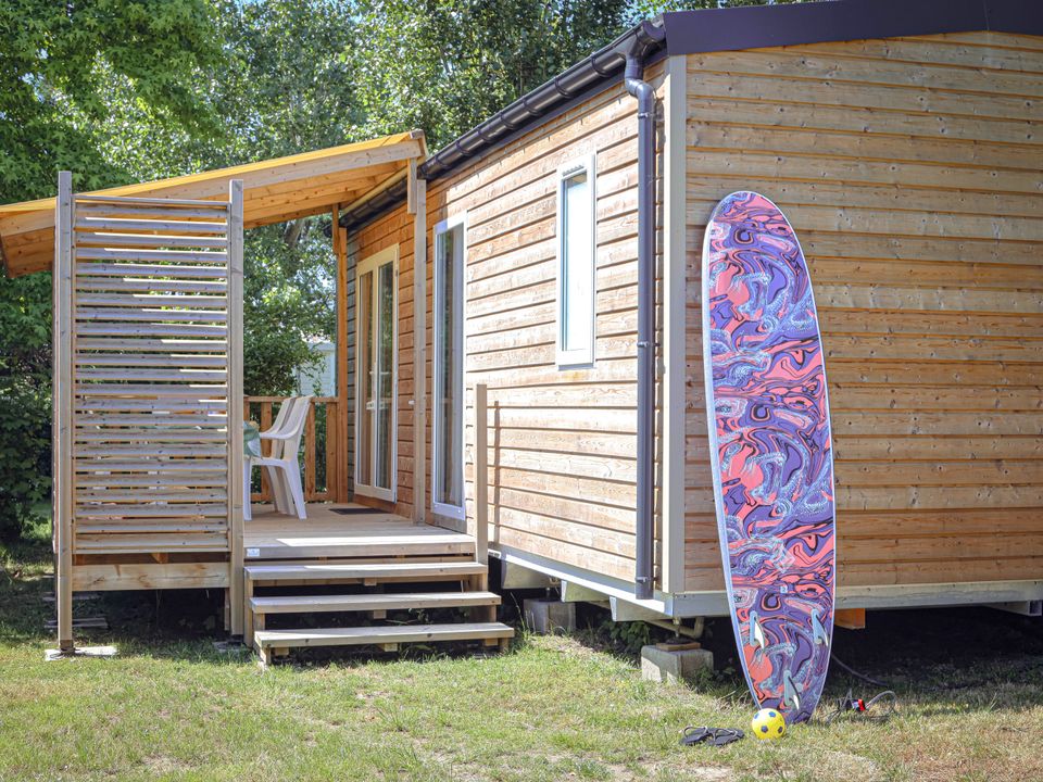 Le Petit Paris - Mobil home - Mobilhome 4 personnes - Cottage Confort 28m² (2 chambres) + terrasse couverte + TV + Draps