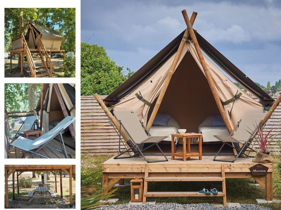 Le Pont - Mobil home - Tente en toile et en bois 2 personnes - Tente Lodge MOOREA