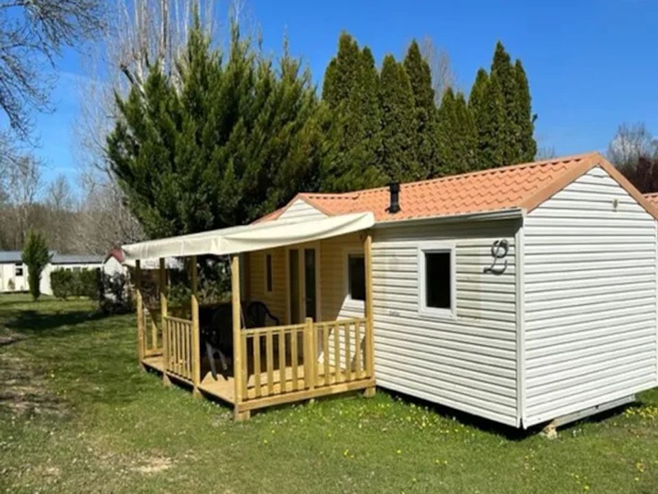 Le Pontillou - Mobil home - Mobilhome 5 personnes - LOUISIANE : 2 Chambres - Terrasse Couverte - 4 ads + 1enft