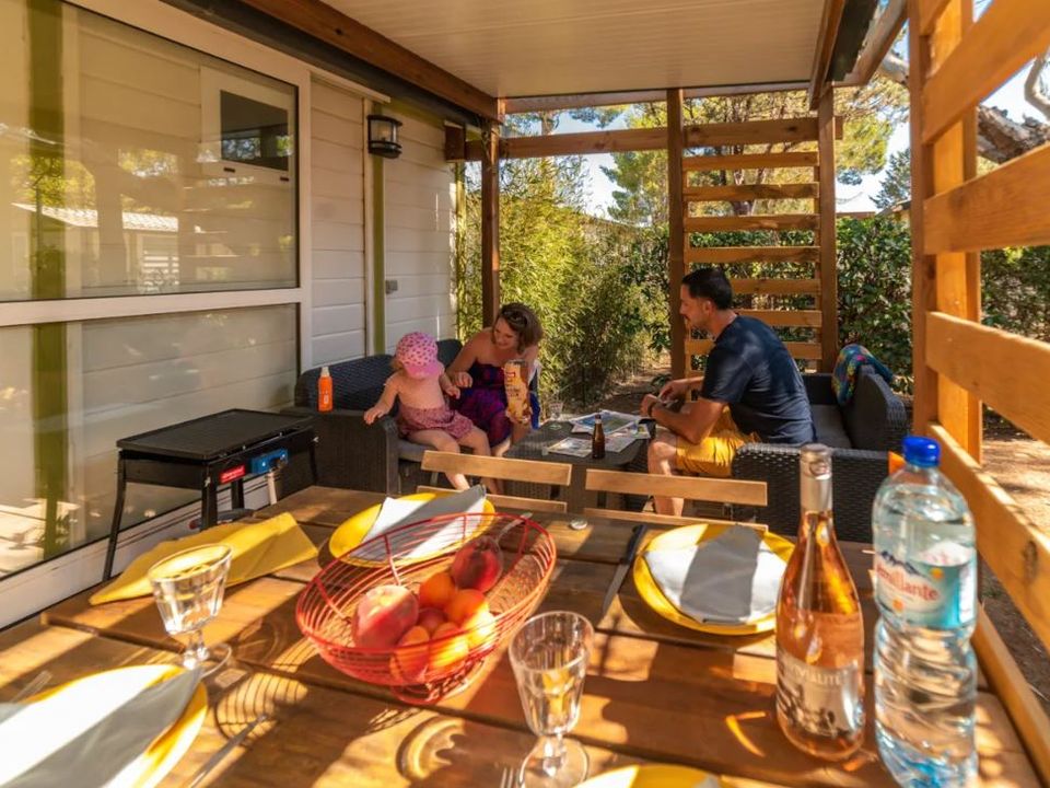 Les Pins - Mobil home - Mobilhome 4 personnes - Cottage 2 chambres - CLIM - TV - WIFI - PLANCHA