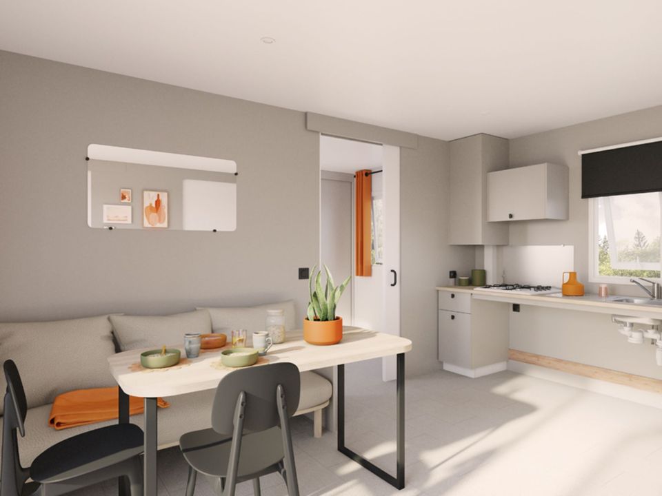 Val de Vie - Mobil home - Mobilhome 4 personnes - Confort 31m² - 2 chambres + terrasse semi-couverte PMR