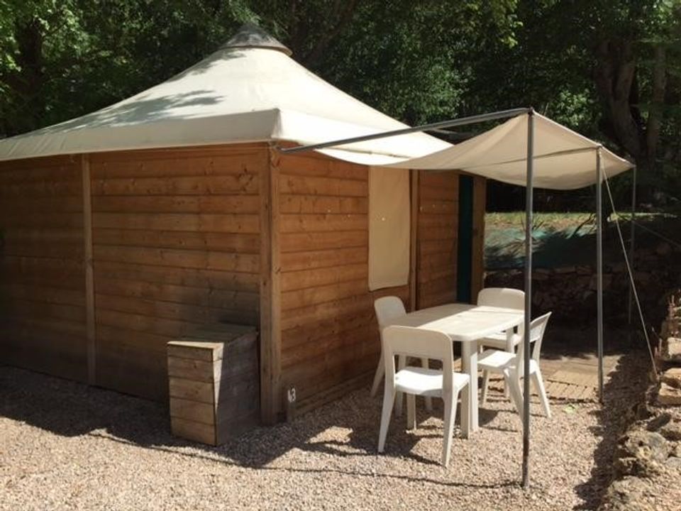 Les Fouguières - Tente meublée - Tente en toile et en bois 5 personnes - LODGE TOILE BOIS sans sanitaires