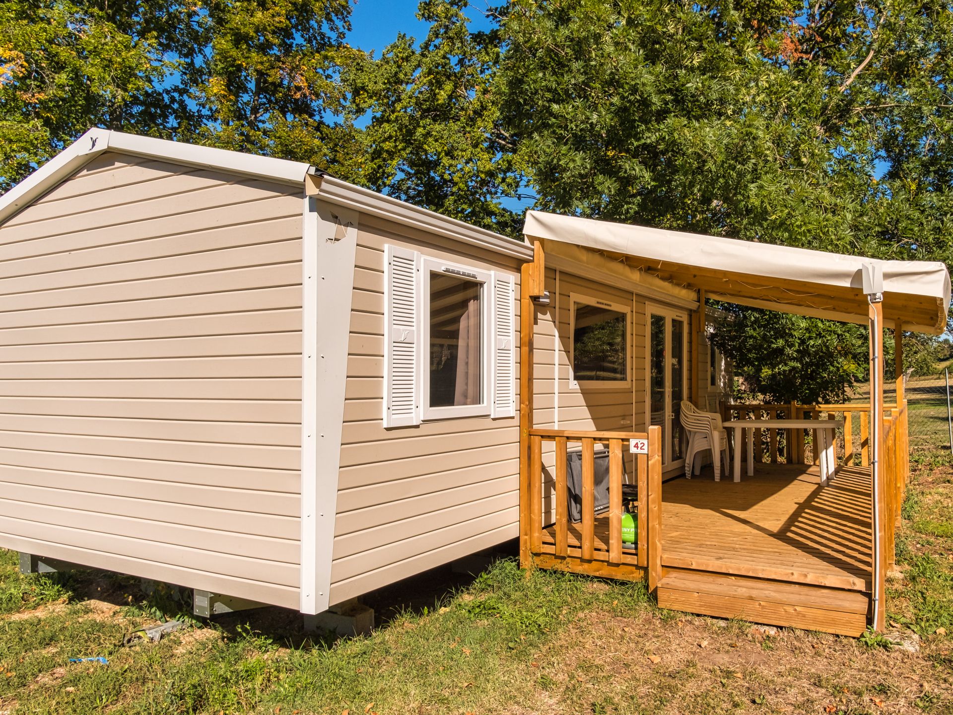 Le Grand Cerf - Mobil home - Confort 6p (35m²) avec terrasse couverte, climatisé