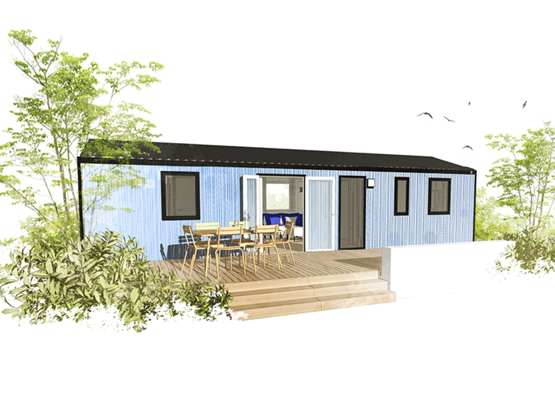 Rouffiac - Mobil home - Premium Rouffiac 40m² (3 chambres) + 2 salles de bain + LV + LL + Terrasse