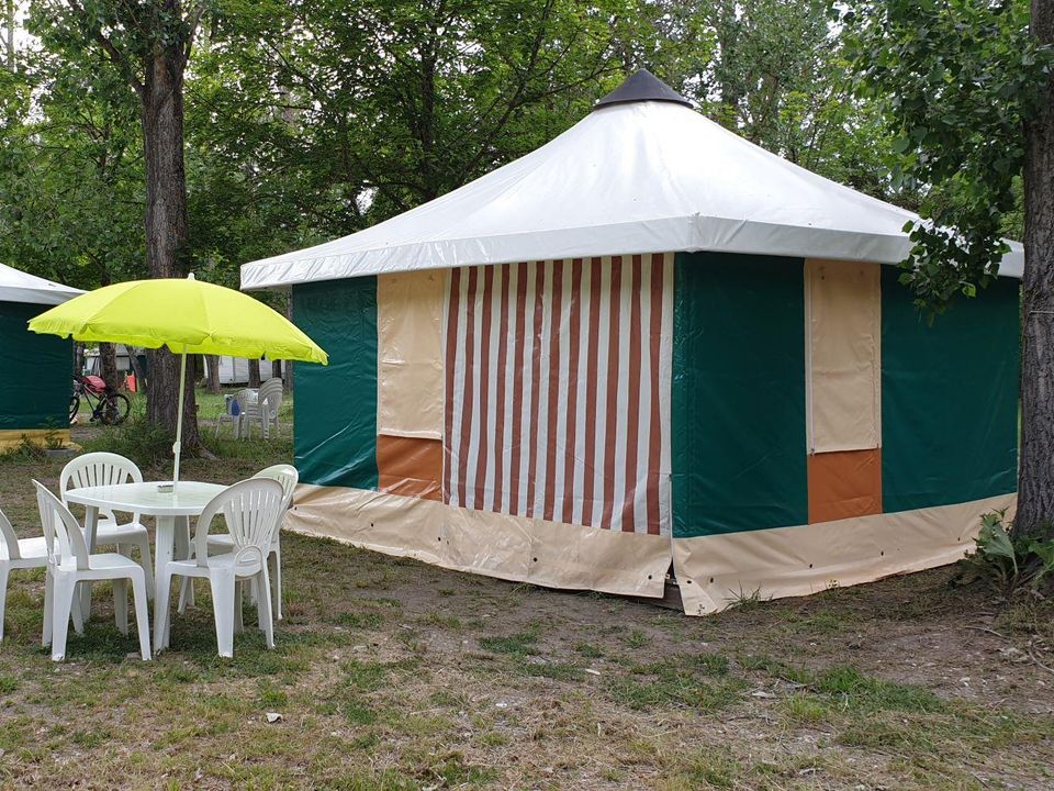 l'Or Bleu - Mobil home - Tente en toile et en bois 4 personnes - BUNGALOW TOILE