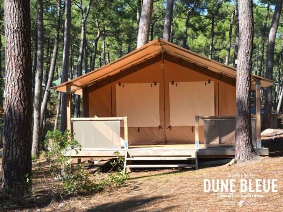 La Dune Bleue - Tente meublée - Tente en toile et en bois 4 personnes - LODGE sans sanitaires