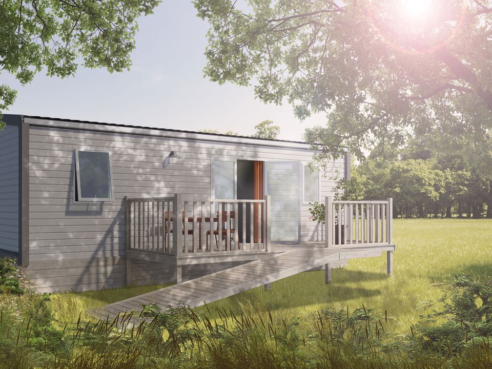 Le Braou - Mobil home - Mobilhome 4 personnes - Privilège PMR 30m² - 2 chambres - Clim + TV + Lave-vaisselle