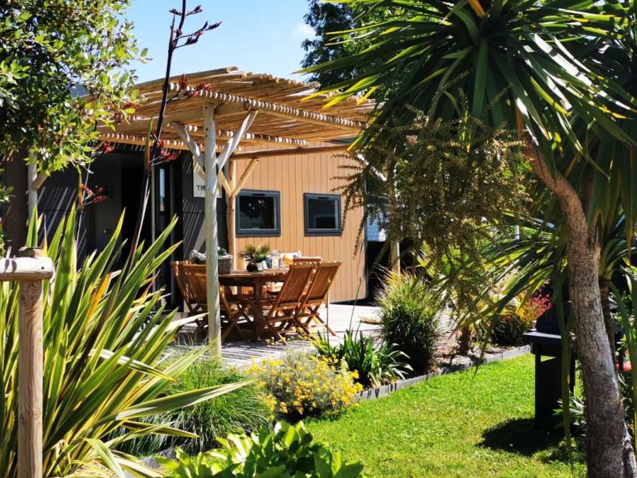 Les Places Dorées - Mobil home - Mobilhome 6 personnes - DIM - SUNELIA LUXE TAOS 3 ch / 6p - 40m² - Pergola exotique
