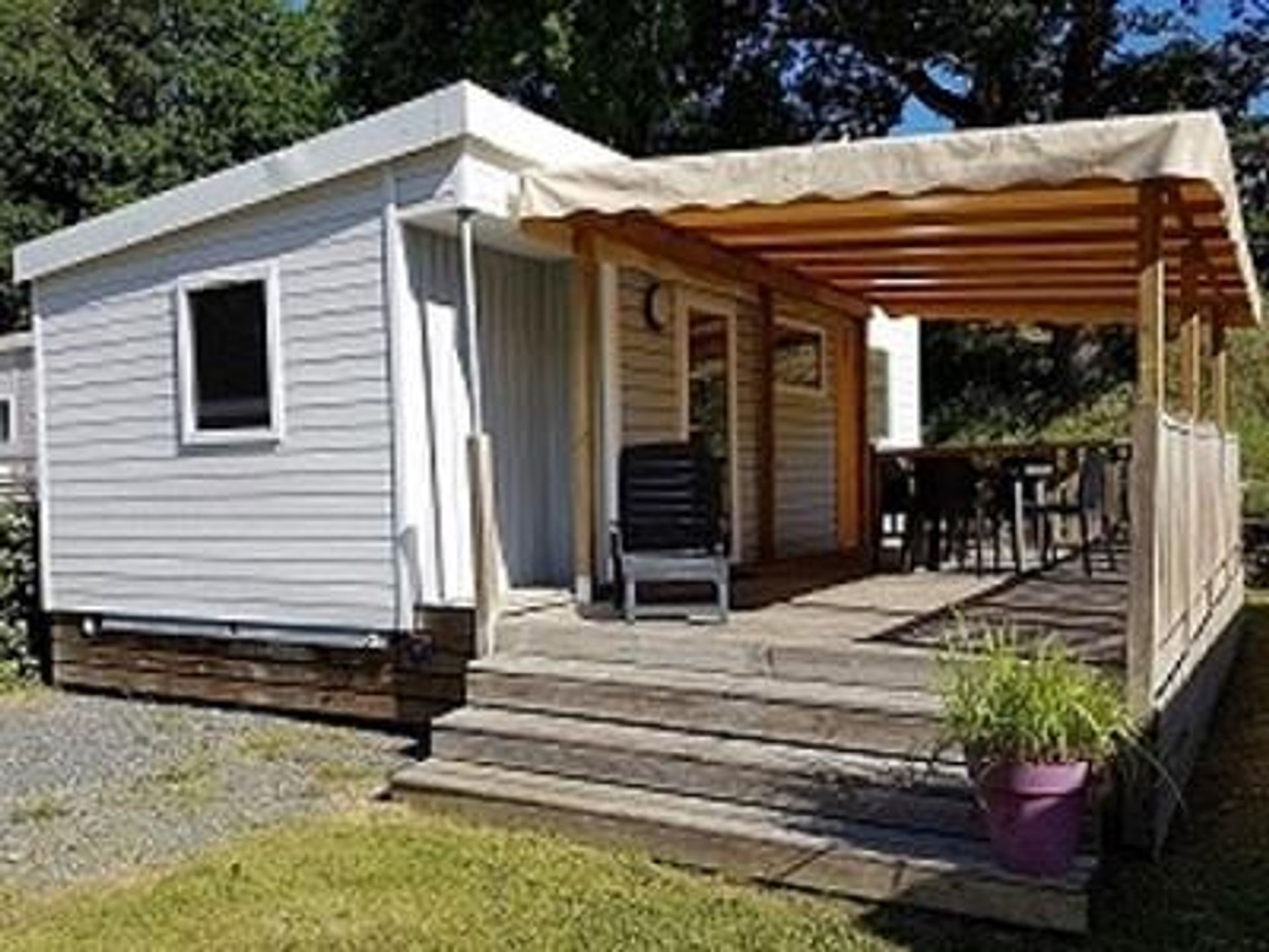 Camping des Vallées - Mobil home - Mobil-home PREMIUM 29m² - 2 chambres + terrasse couverte + lave-vaisselle