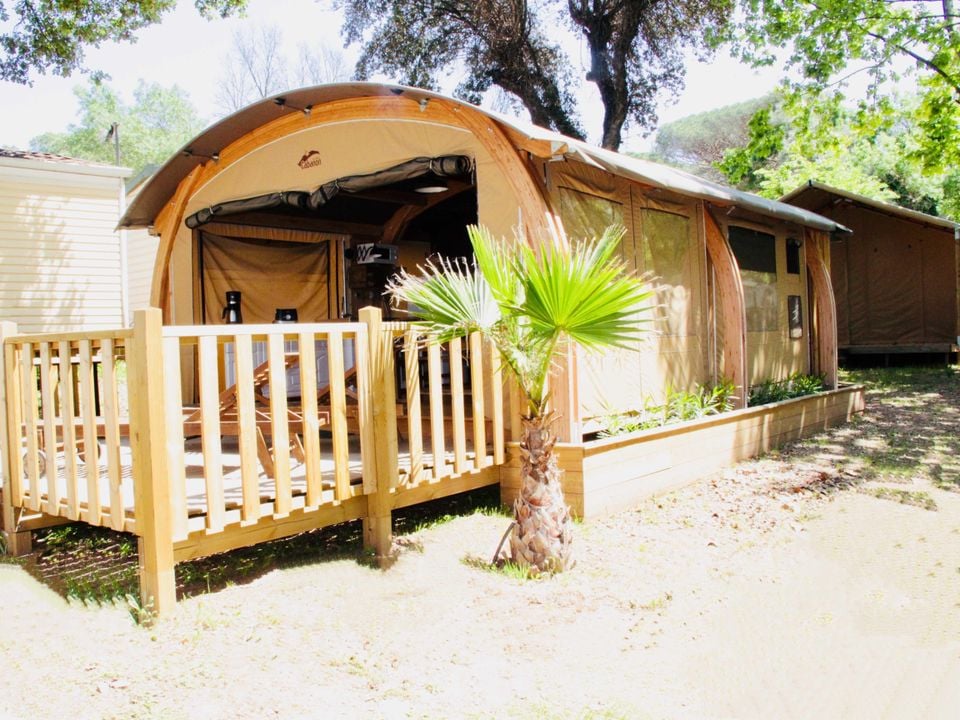Site de Gorge Vent - Mobil home - Tente en toile et en bois 6 personnes - LODGE NATUNA